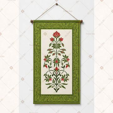Green Floral Border Wall Hanging