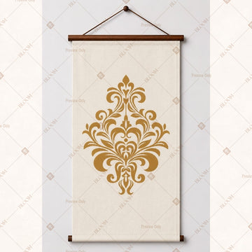 Golden Arabesque Design Wall Hanging