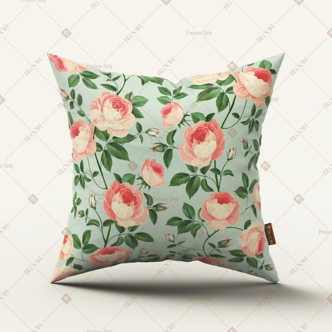 Coral Rose Garden Cushion Cover Pack of 12