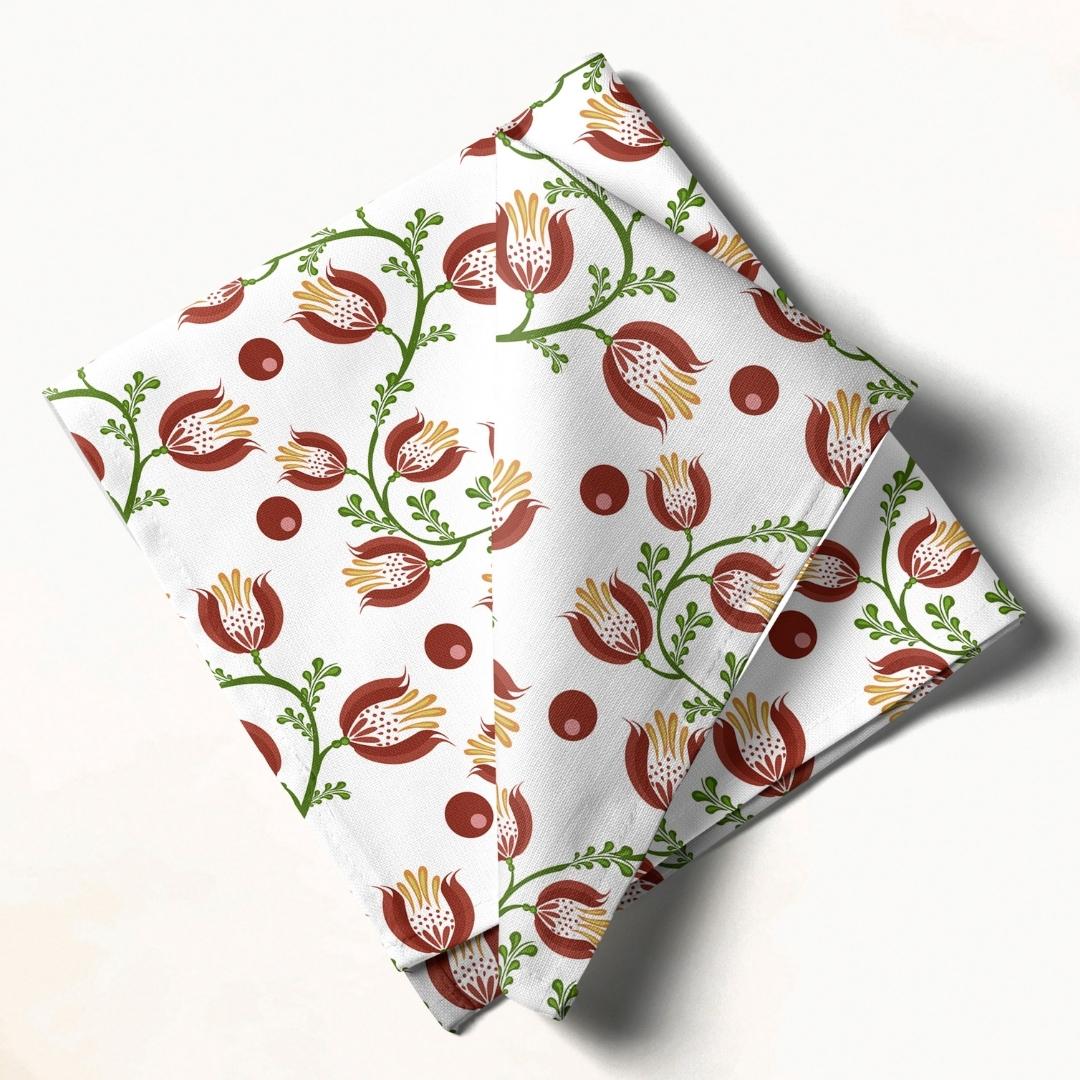 Tulip Vine: Napkins 18" X 18" - Pack Of 20