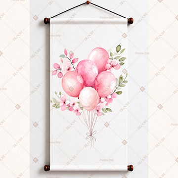 Pink Balloon Bouquet Wall Hanging