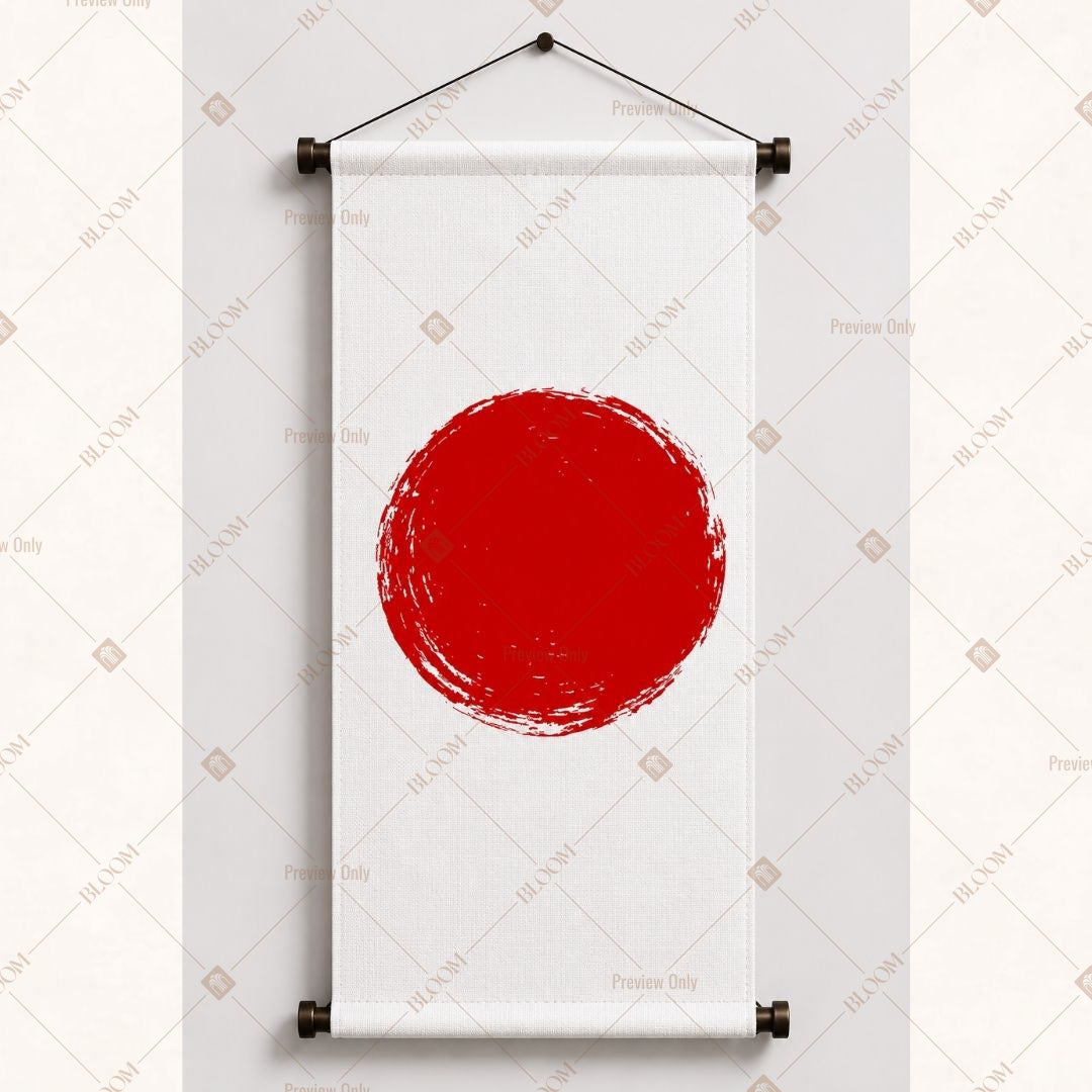 Red Sun Minimal Wall Hanging
