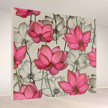 Pink Lotus Elegance: Backdrop - square