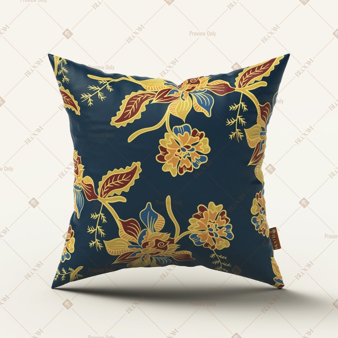 Navy Bird Floral Cushion Cover Pack of 12