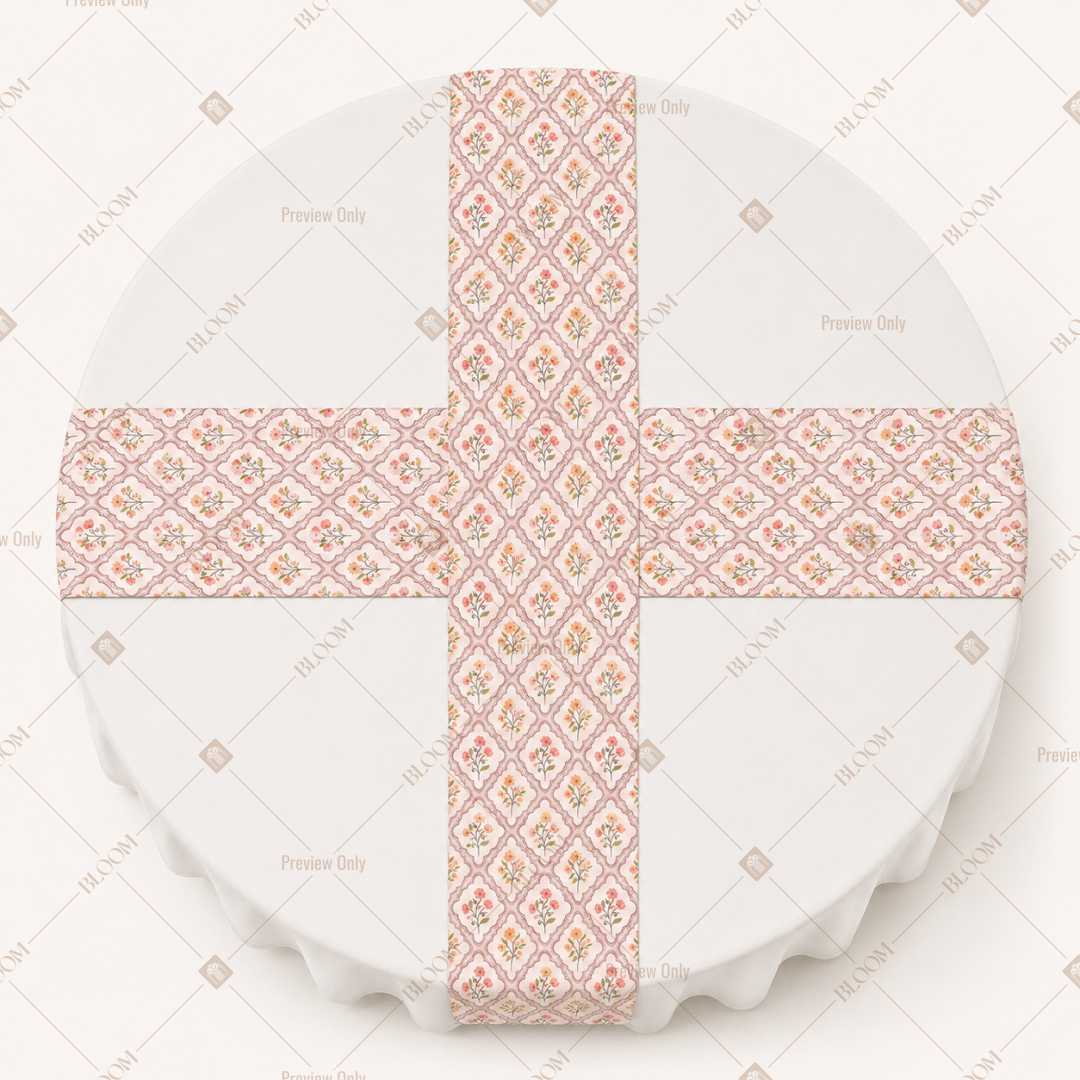Blush Geometric Trellis Table Runner Pack Of 12
