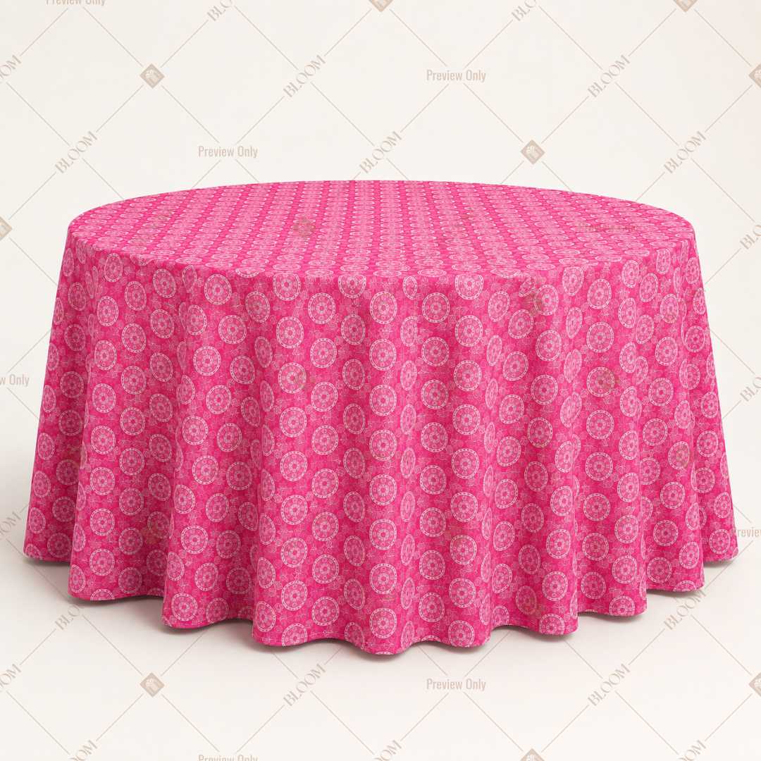 Hot Pink Diamond Trellis Table Cover Pack Of 6