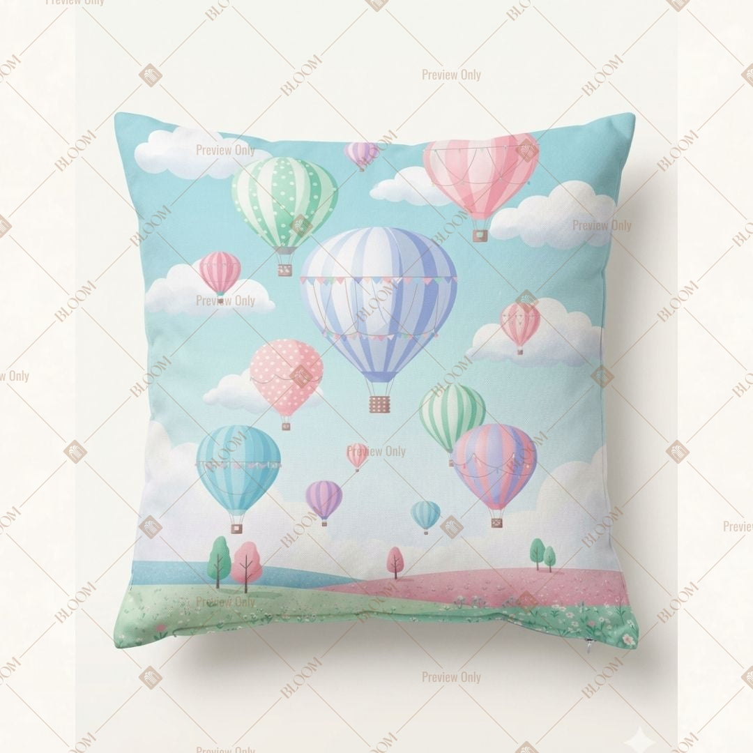 Pastel Hot Air Balloon Cushion Cover Pack of 12