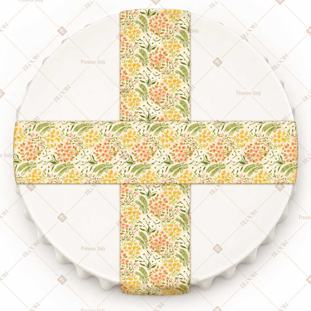 Yellow Wildflower Garden Table Runner Pack Of 12