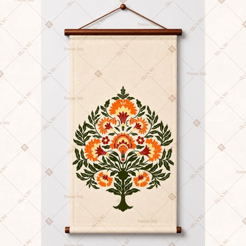 Floral Tree Folk Art Wall Hanging