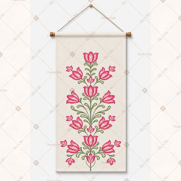 Pink Lotus Pattern Wall Hanging