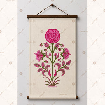 Pink Floral Botanical Wall Hanging
