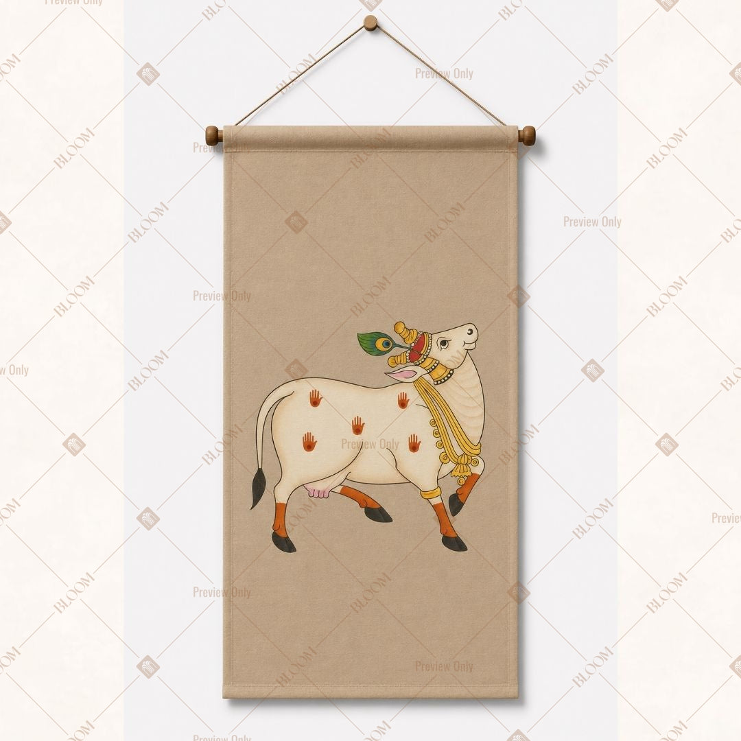 Sacred Cow Folk Art Wall Hanging