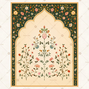 Floral Tree of Life Portrait Rectangle Backdrop