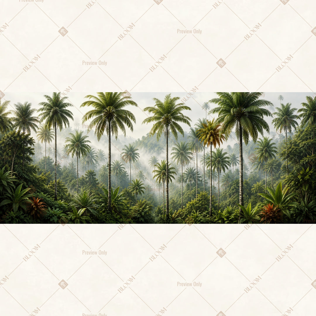 Palm Forest Border Wide Backdrop