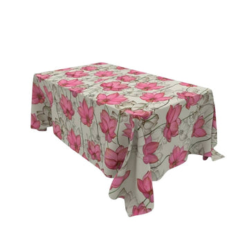 Pink Blossom Spread Rectangle Table Cover - Pack Of 6