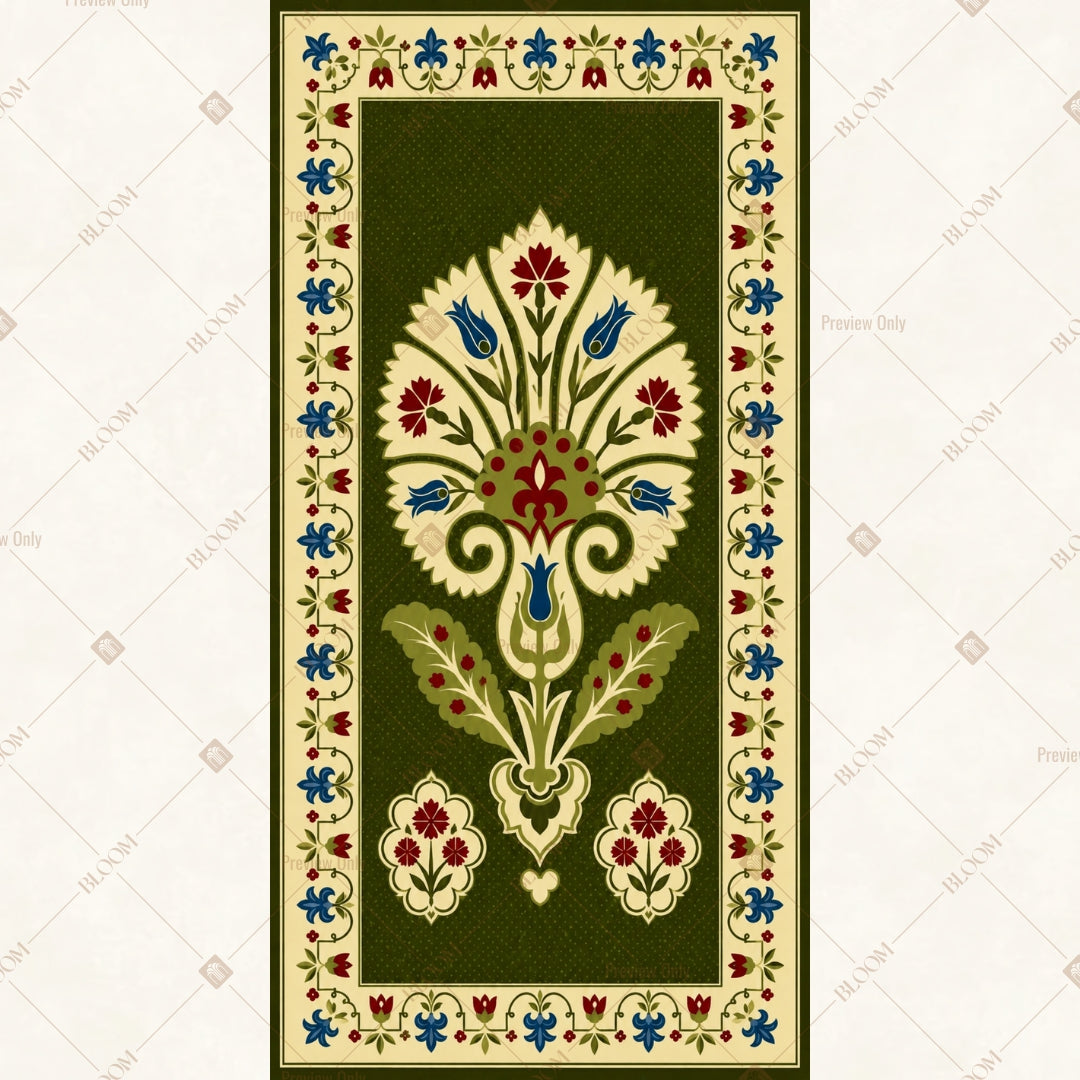 Royal Folk Floral Panel Vertical Backdrop