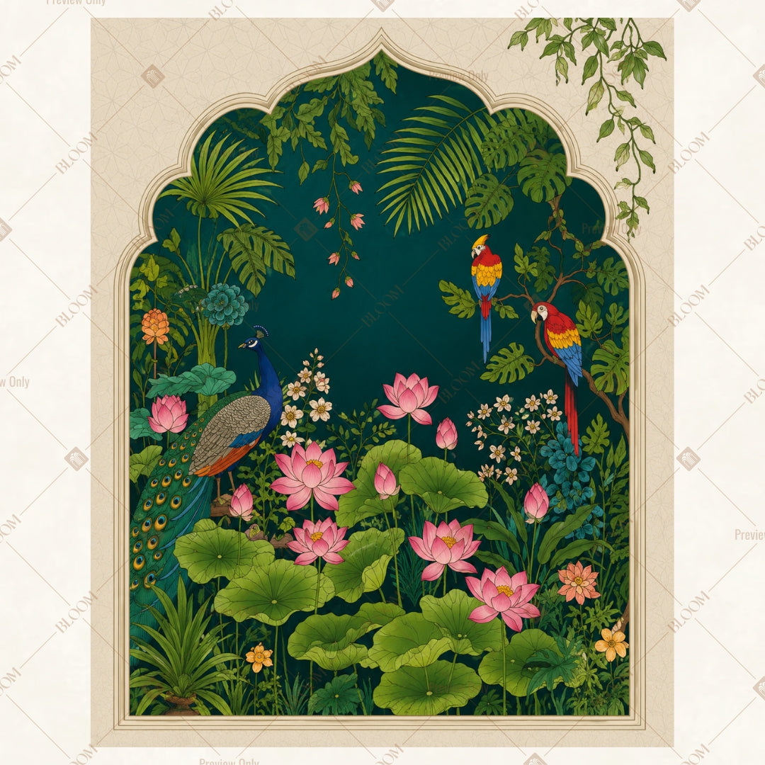 Secret Garden Floral Portrait Rectangle Backdrop
