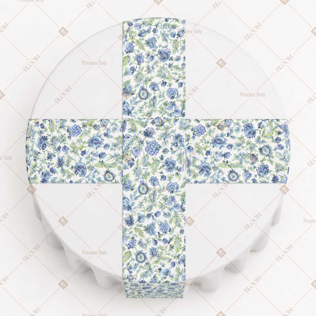 Blue Wildflower Garden Table Runner Pack Of 12
