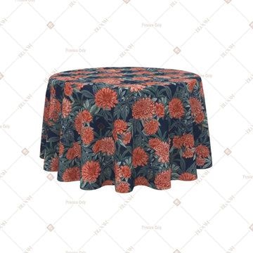 Navy Coral Floral Table Cover Pack Of 6