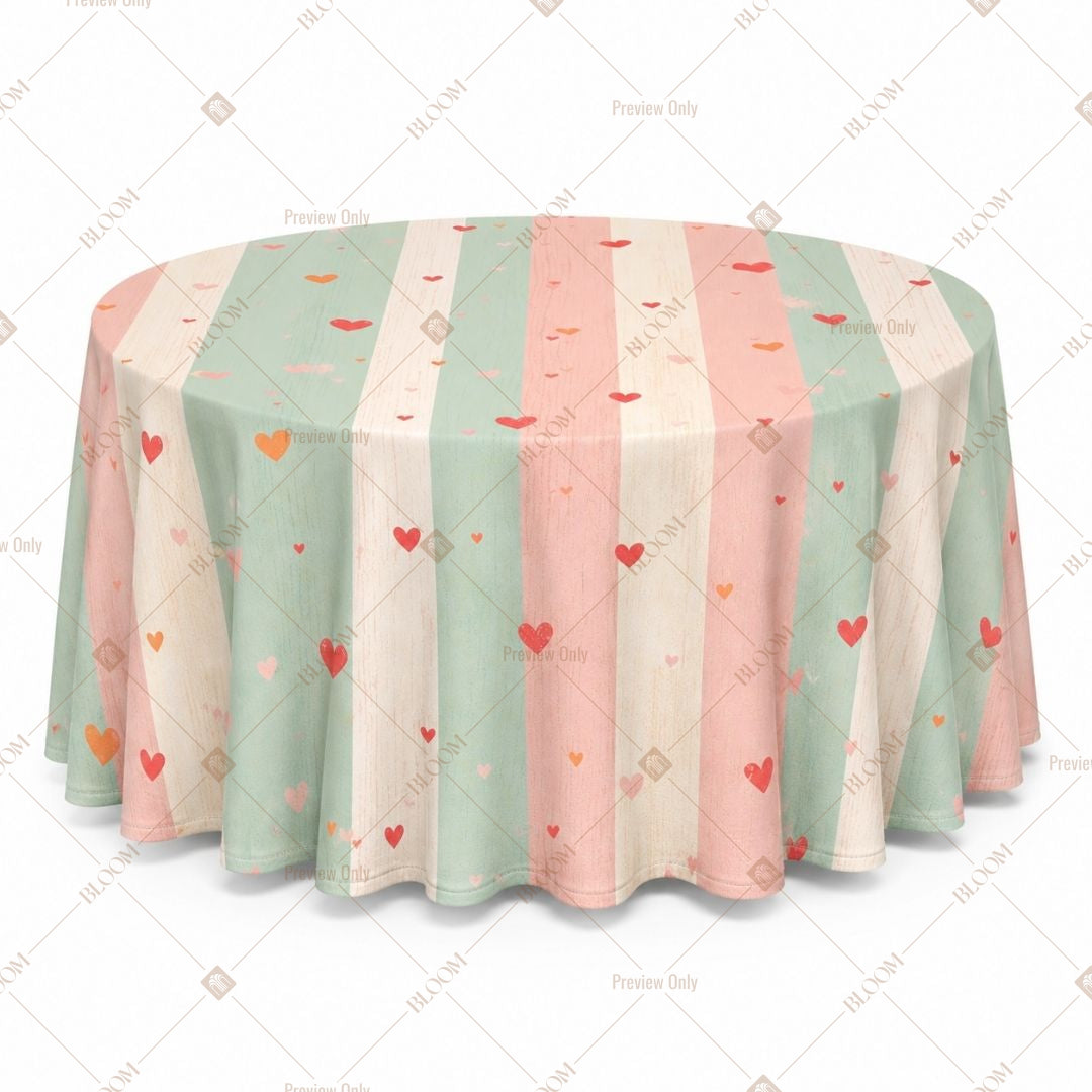 Pastel Stripe Kids Table Cover Pack Of 6