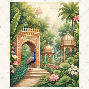 Peacock Palace Landscape Portrait Rectangle Backdrop