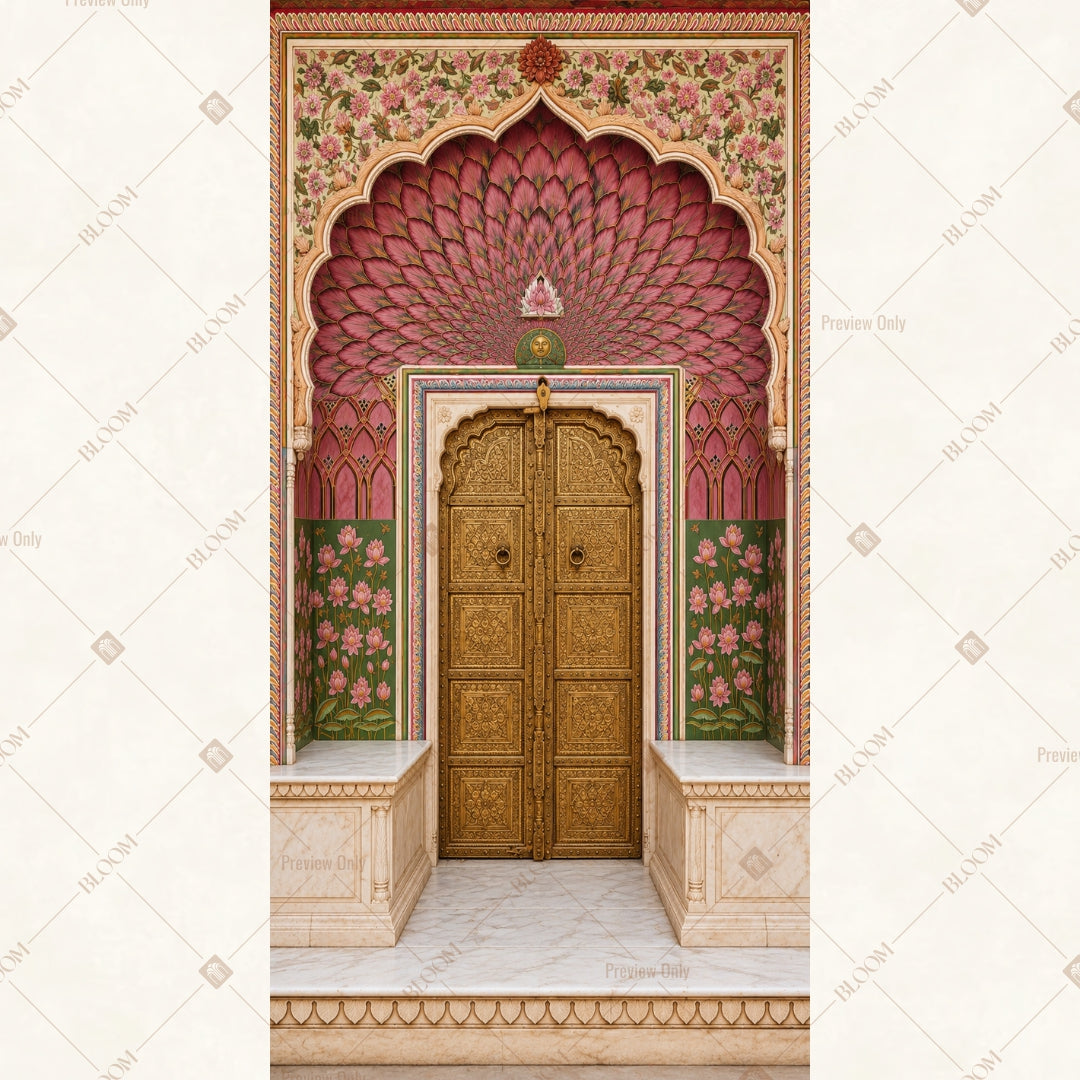 Pink Palace Entrance Vertical Backdrop