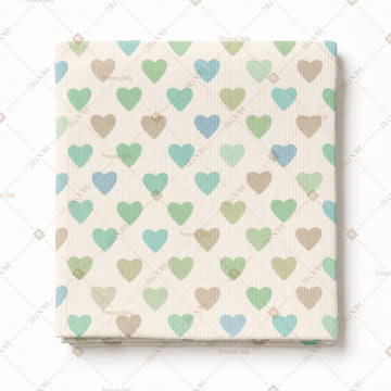 Mint Heart Pattern Design