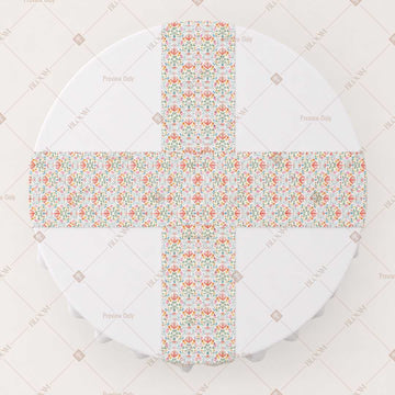 Peach Floral Trellis Table Runner Pack Of 12