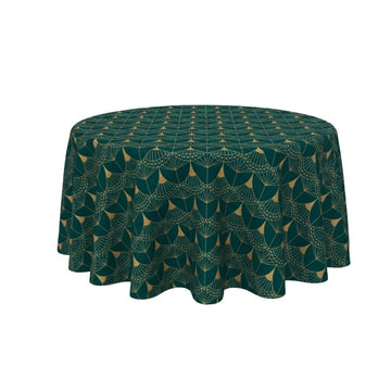 Emerald Geo Web Luxe Round Table Cover - Pack Of 6