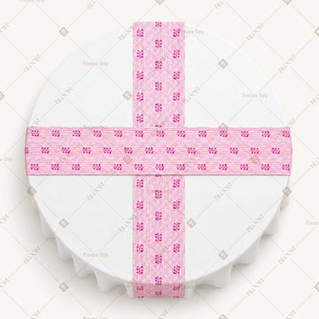 Pink Floral Stripe Table Runner Pack Of 12