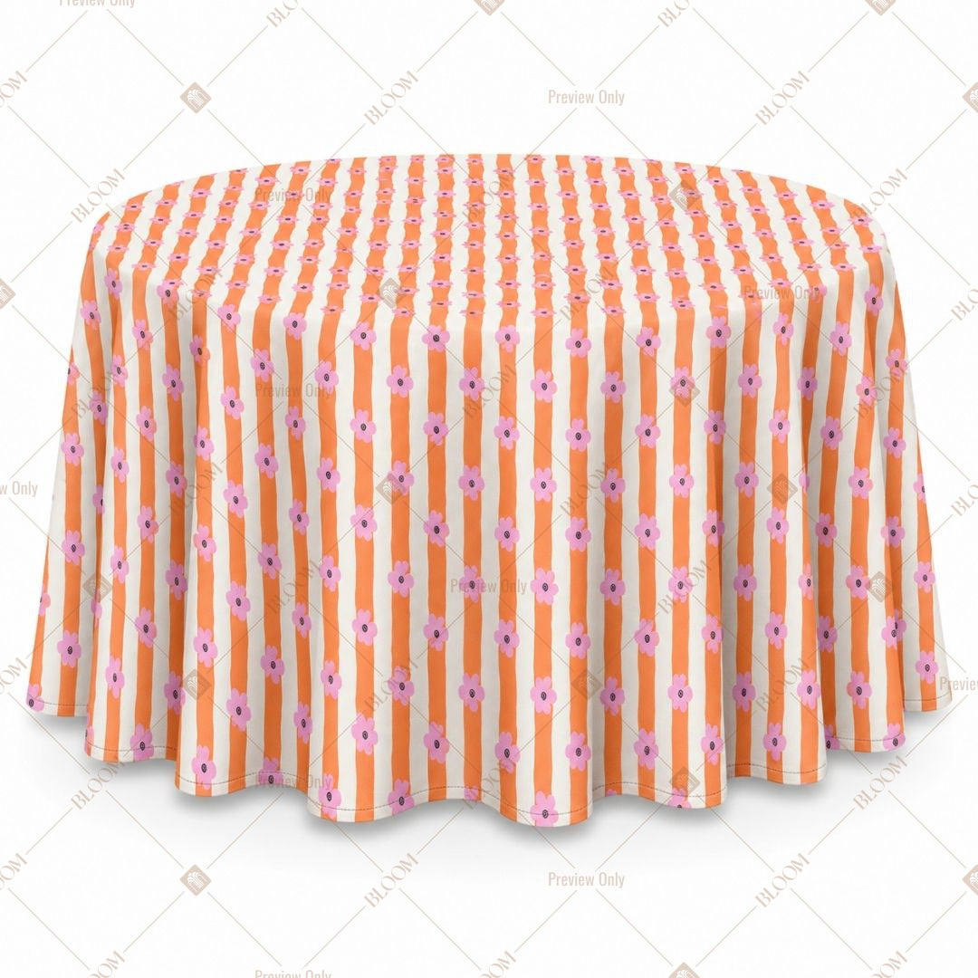 Orange Stripe Table Cover Pack Of 6