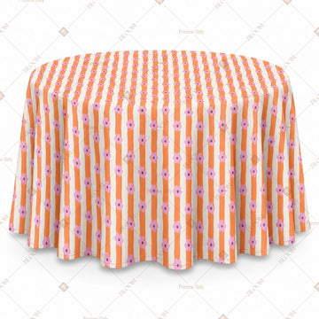 Orange Stripe Table Cover Pack Of 6