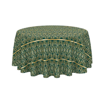 Emerald Heritage Scroll Classic Round Table Cover - Pack Of 6