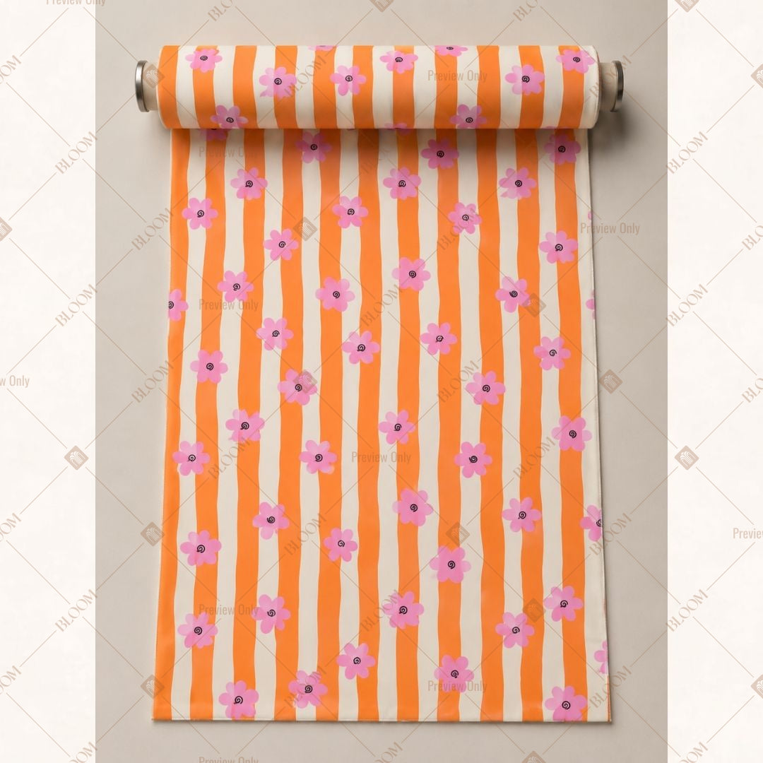 Orange Stripe Fabric Pack of 25