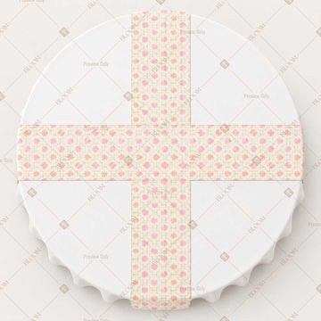 Peach Mini Floral Table Runner Pack Of 12