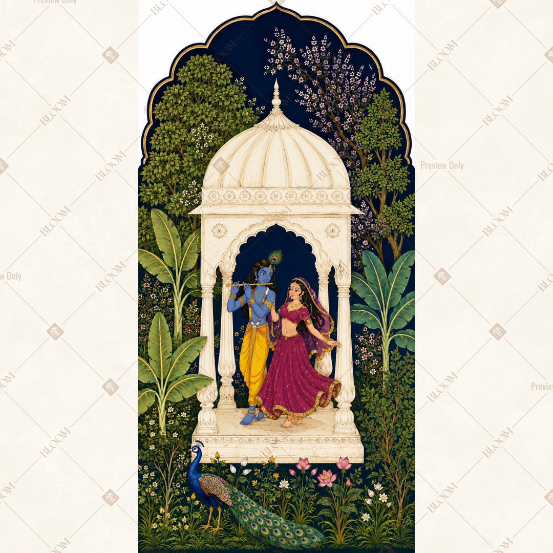 Radha Krishna Pavilion Vertical Backdrop