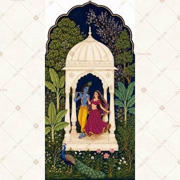 Radha Krishna Pavilion Vertical Backdrop