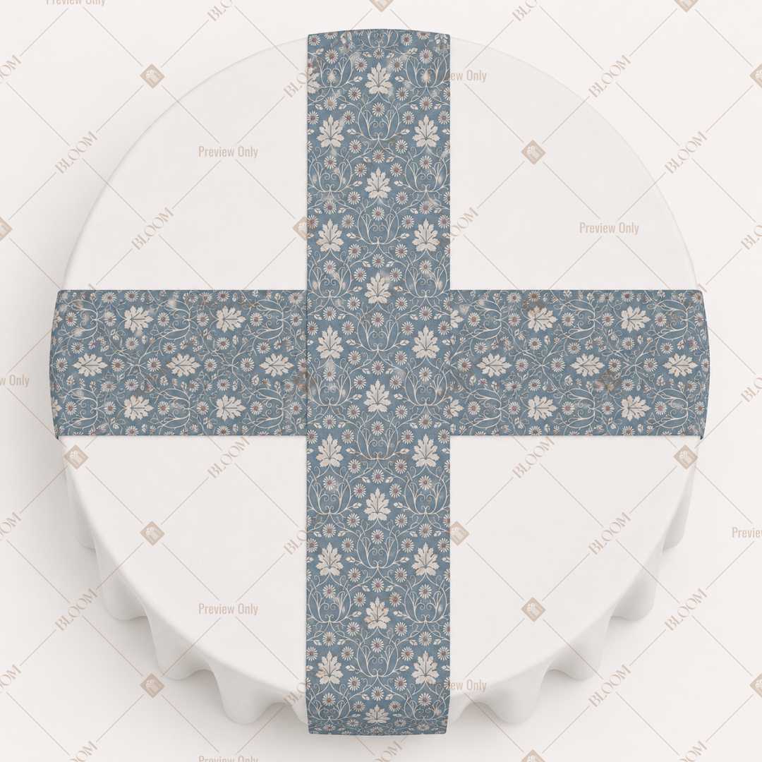 Grey Floral Dot Table Runner Pack Of 12