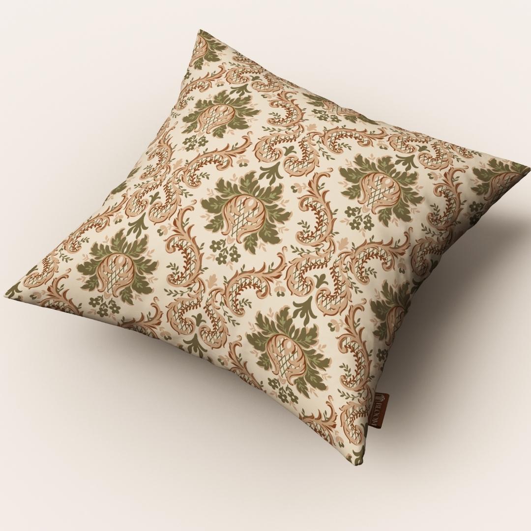 Olive Baroque Elegance: Cushion Cover - Pack of 12