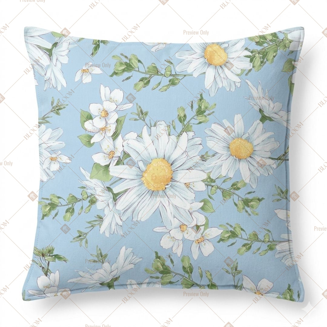 Blue Daisy Floral Cushion Cover Pack of 12
