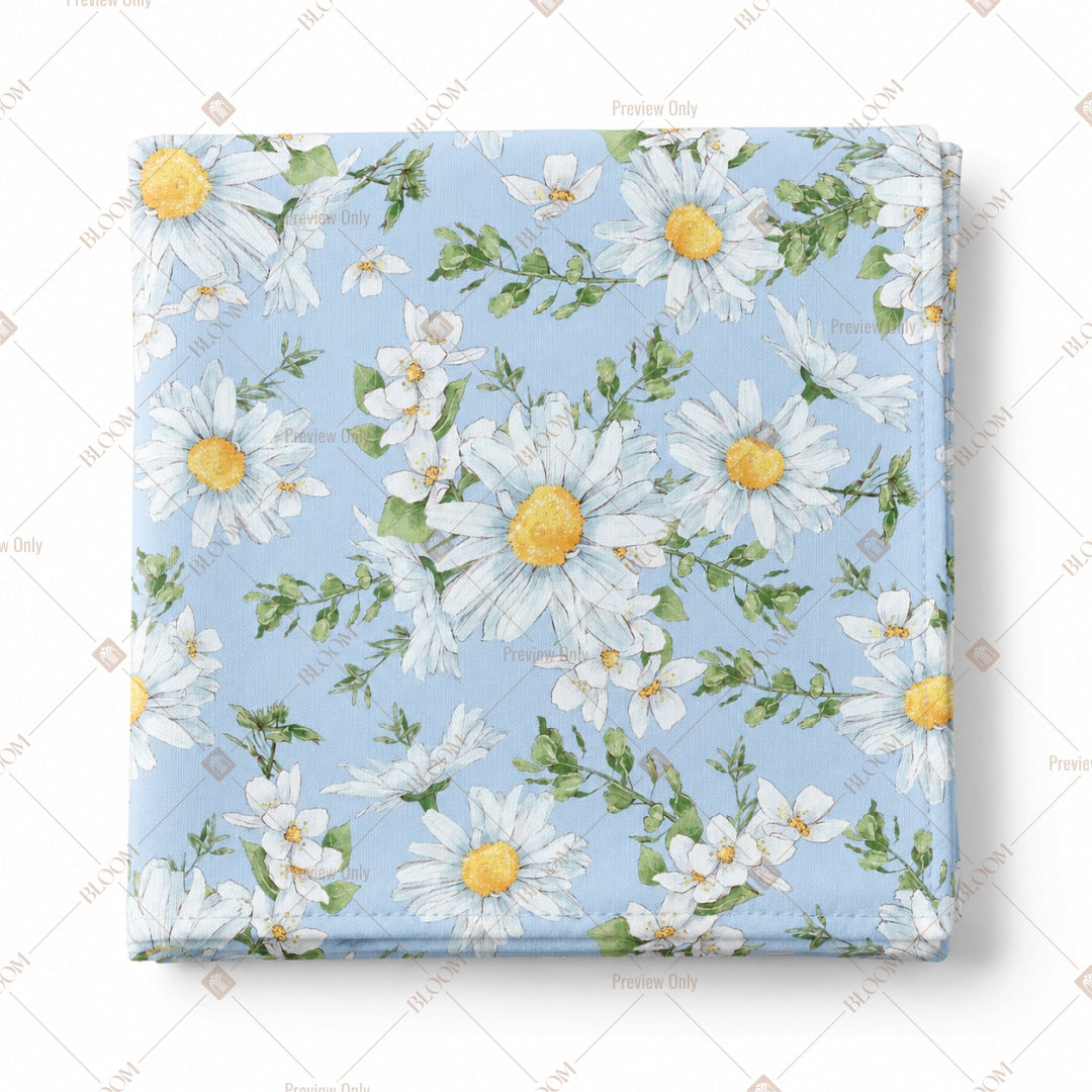 Blue Daisy Floral Pattern Design