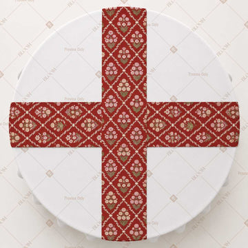 Burgundy Diamond Trellis Table Runner Pack Of 12