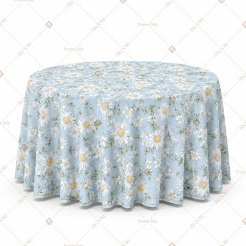 Sky Blue Floral Table Cover Pack Of 6