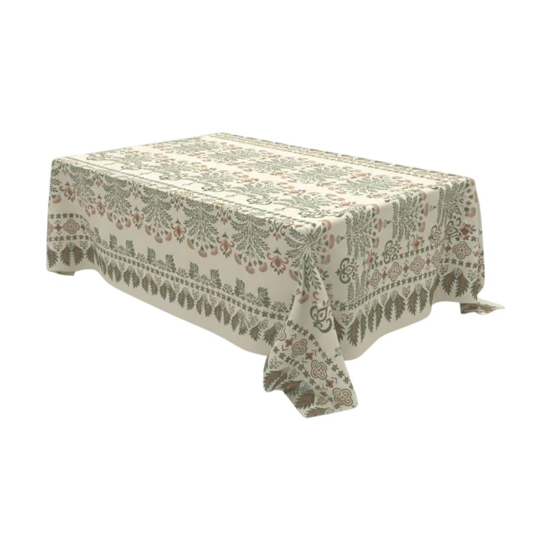 Ivory Heritage Floral Rectangle Table Cover - Pack Of 6