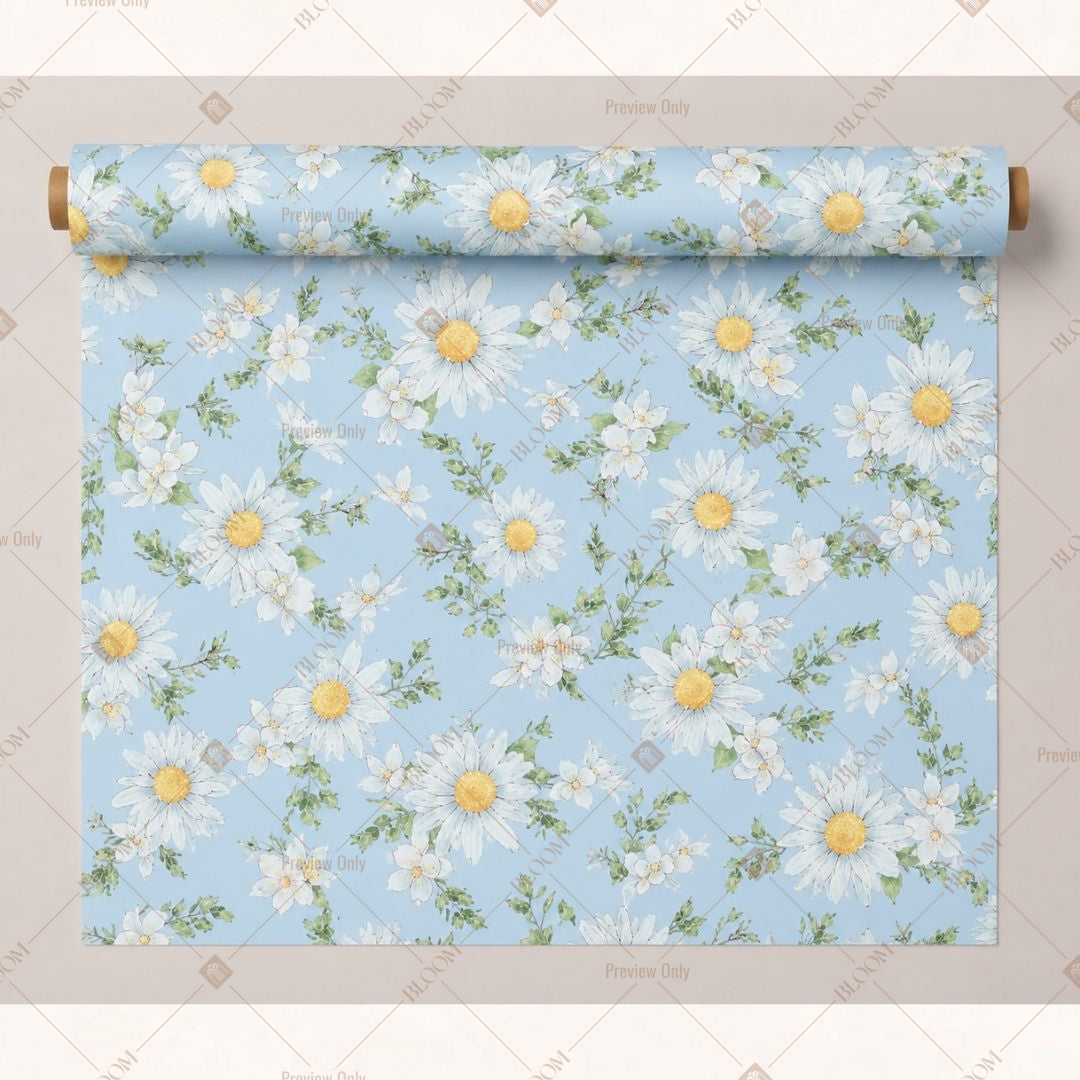 Blue Floral Blossom Fabric Pack of 25