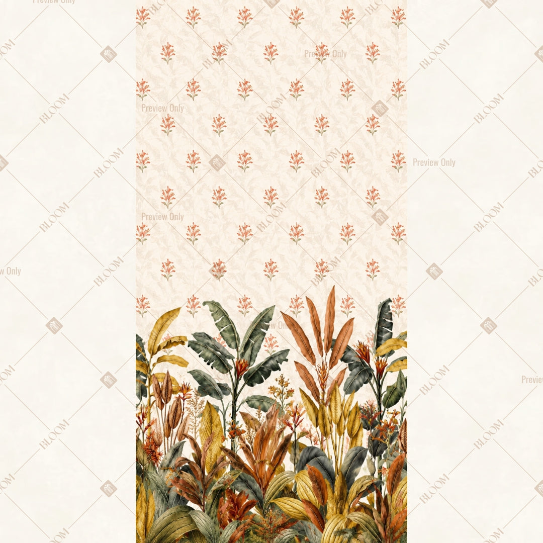Botanical Meadow Pattern Vertical Backdrop