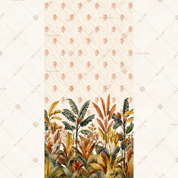 Botanical Meadow Pattern Vertical Backdrop