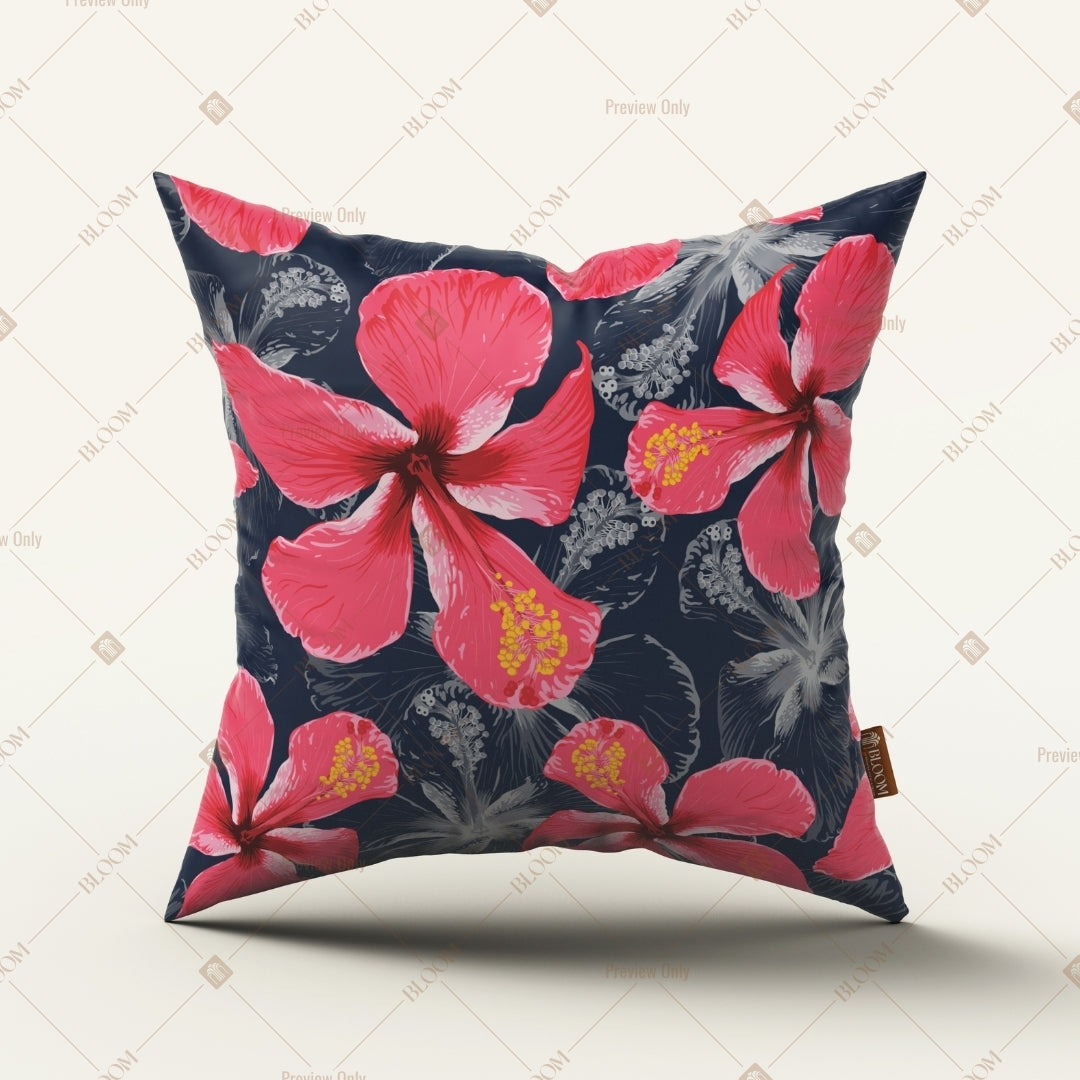 Pink Tropical Leaf Cushion Cover Pack of 12