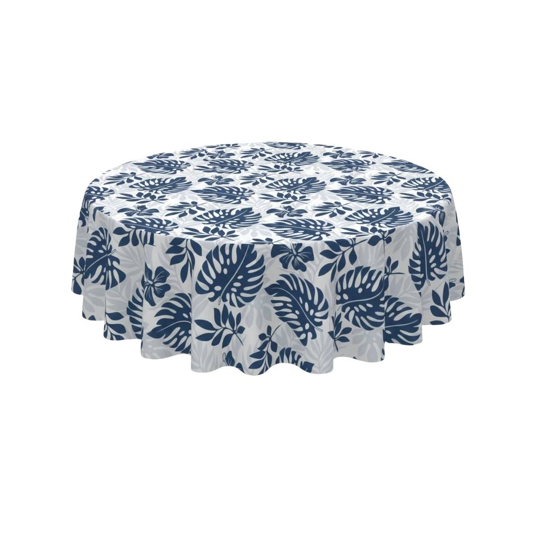 Blue Coast Leaf Round Table Cover - Pack Of 6
