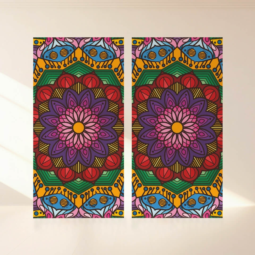 Bold Mandala Bloom: Backdrop - vertical